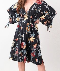 MISIA BLACK PLUS FLORAL DRESS